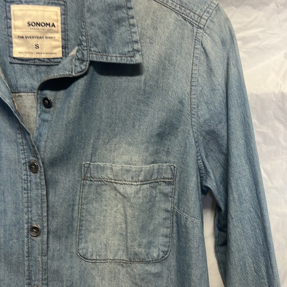 NWOT Ladies Light Weight Blue Chambry Workshirt - Picture 4 of 10